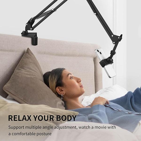 Phone Holder with Adjustable Clamp Clip