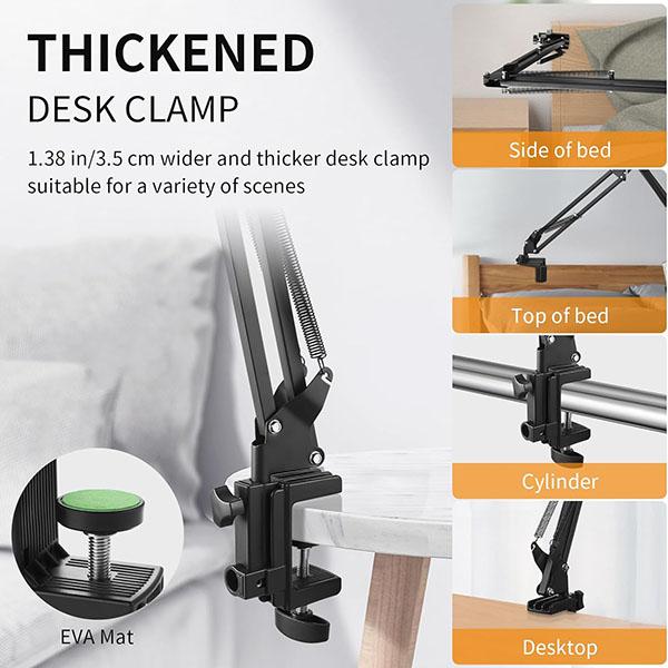 Phone Holder with Adjustable Clamp Clip